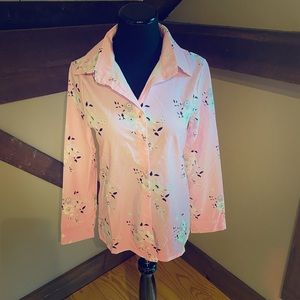 Pink Blossom Button Down.